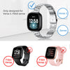 Metal Watch Band | Fitbit Sense & Fitbit Versa 3 Smart Watch| Black/Silver