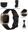 Silicone Bands with Case | Fitbit Sense & Fitbit Versa 3 Smart Watch |Black