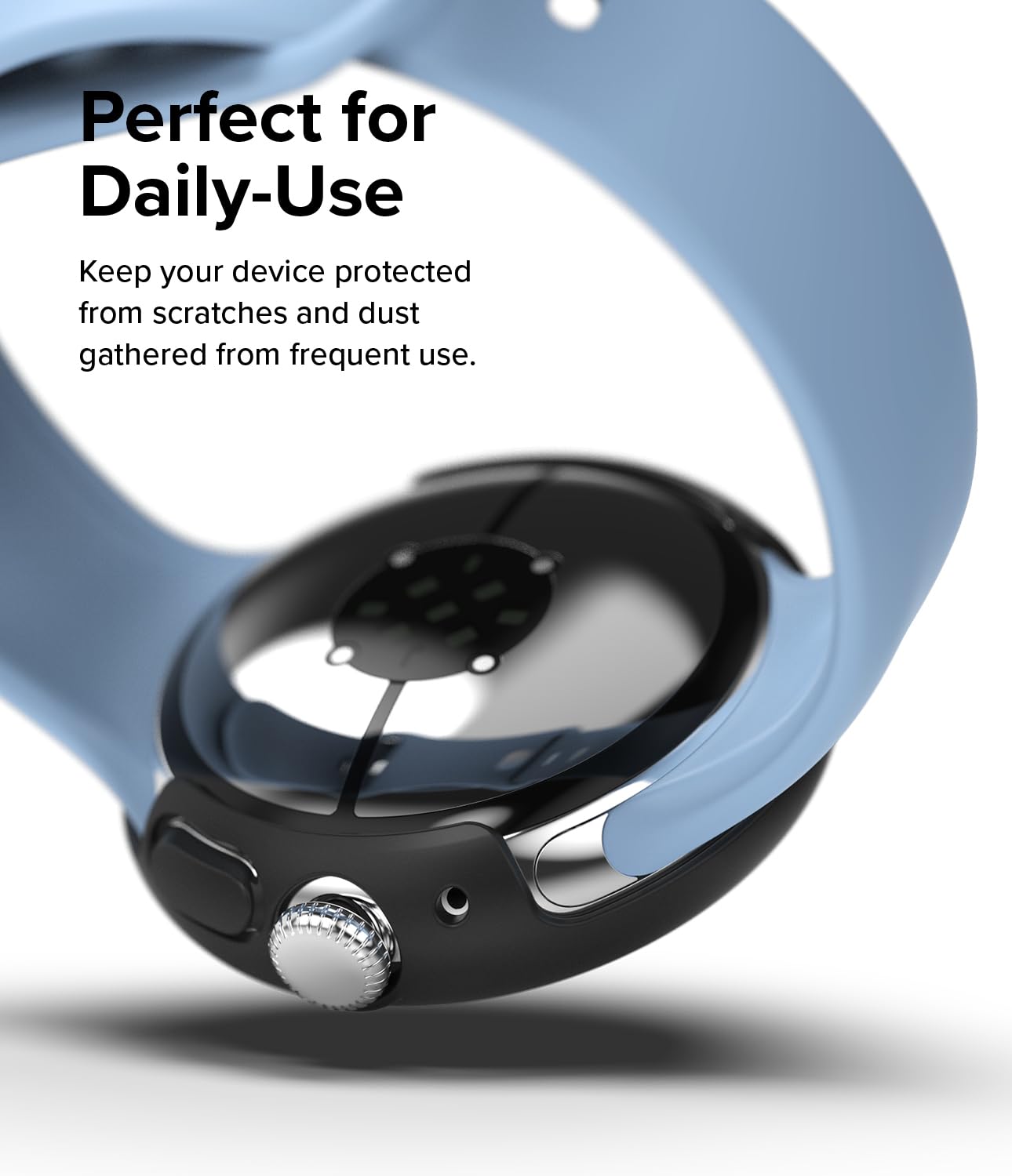 Ringke - Google Pixel Watch 2 Case | Slim Series | Clear + Matte Black