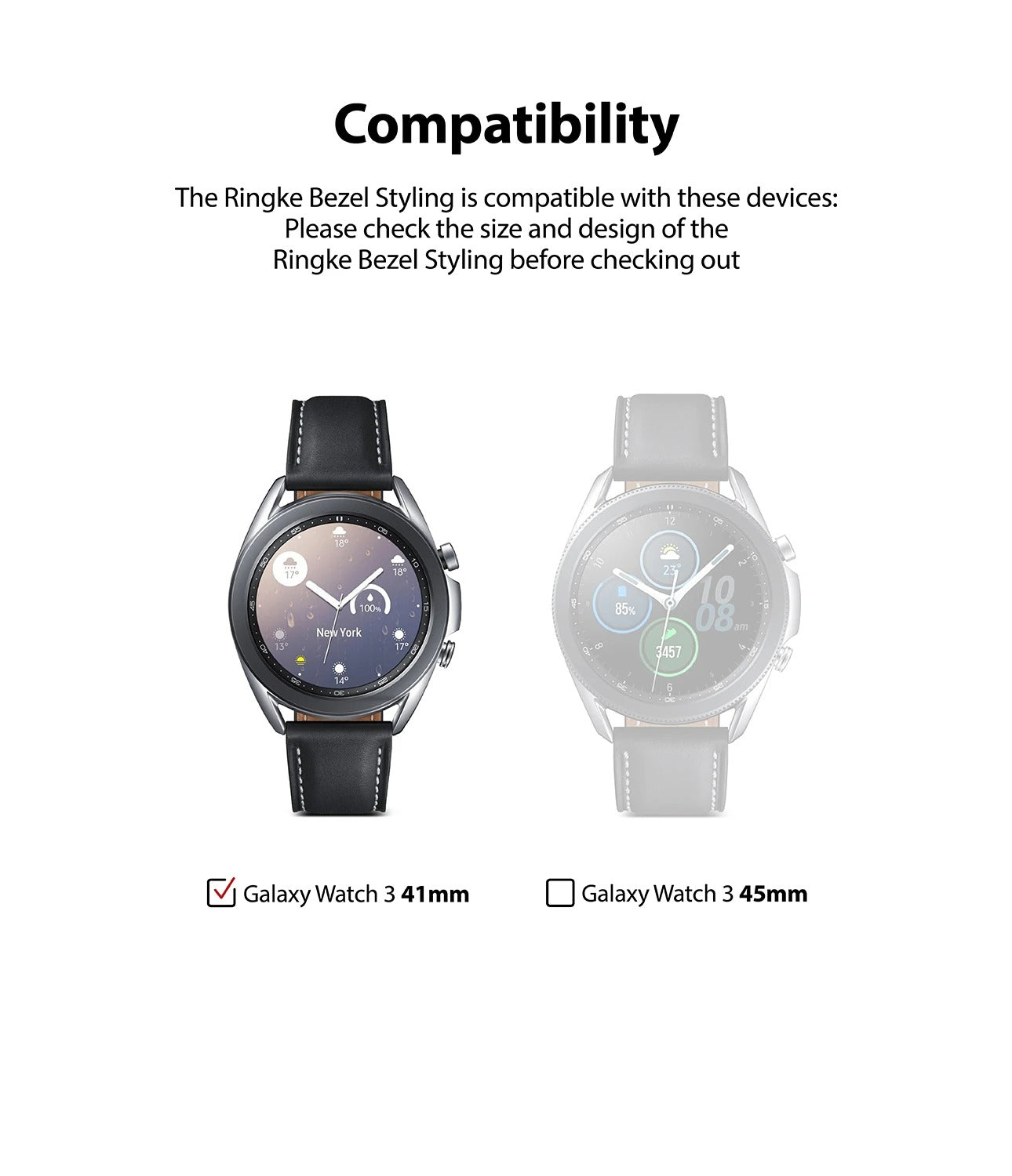 Samsung Galaxy Watch 3 41mm | Bezel Styling| Silver (41-05)