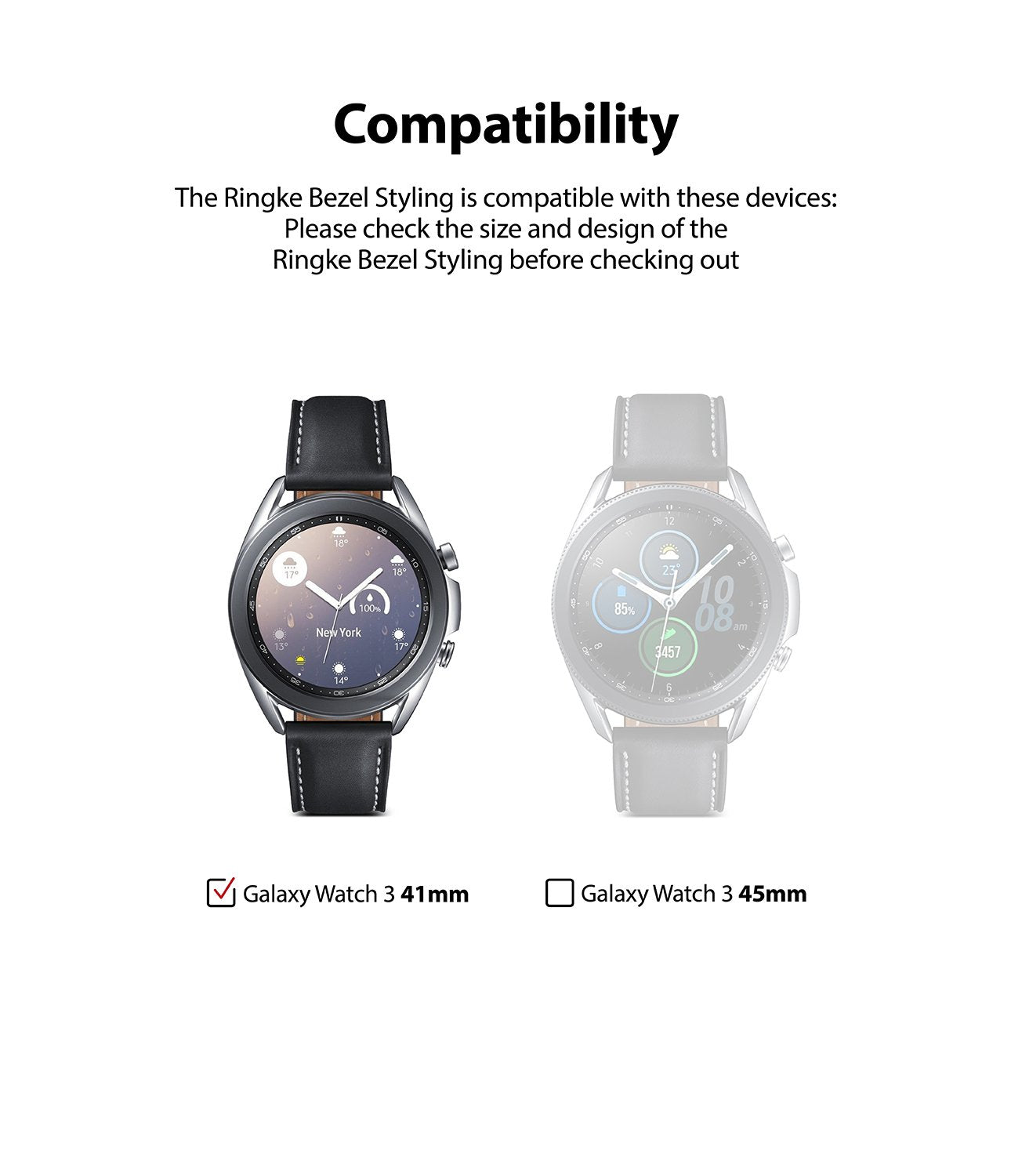 Samsung Galaxy Watch 3 41mm | Bezel Styling| Silver (41-05)
