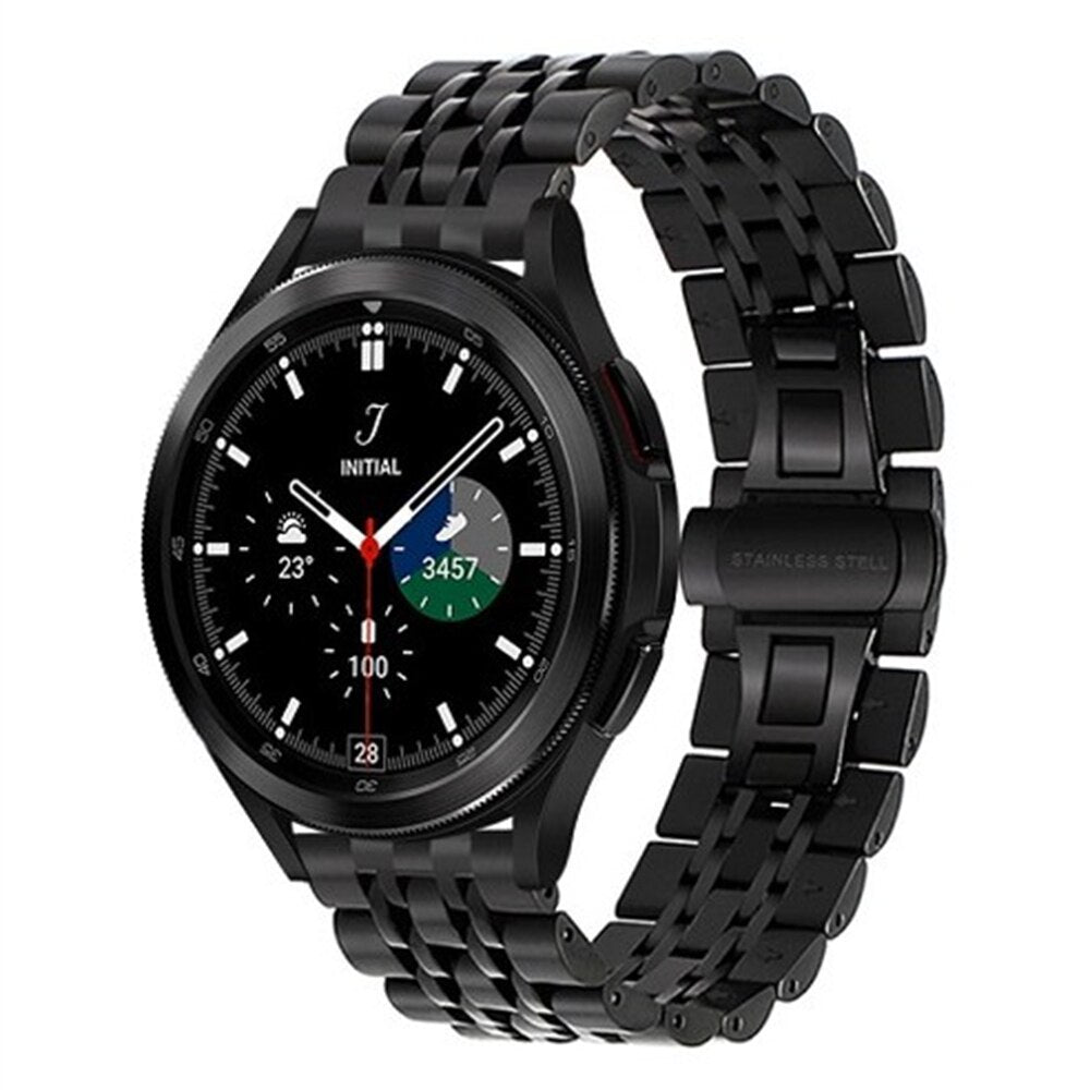 Samsung Galaxy Watch 3 45mm /46mm / Gear S3 Frontier / Classic / Watch GT 2 46mm | Metal Watch Band Straps | Black