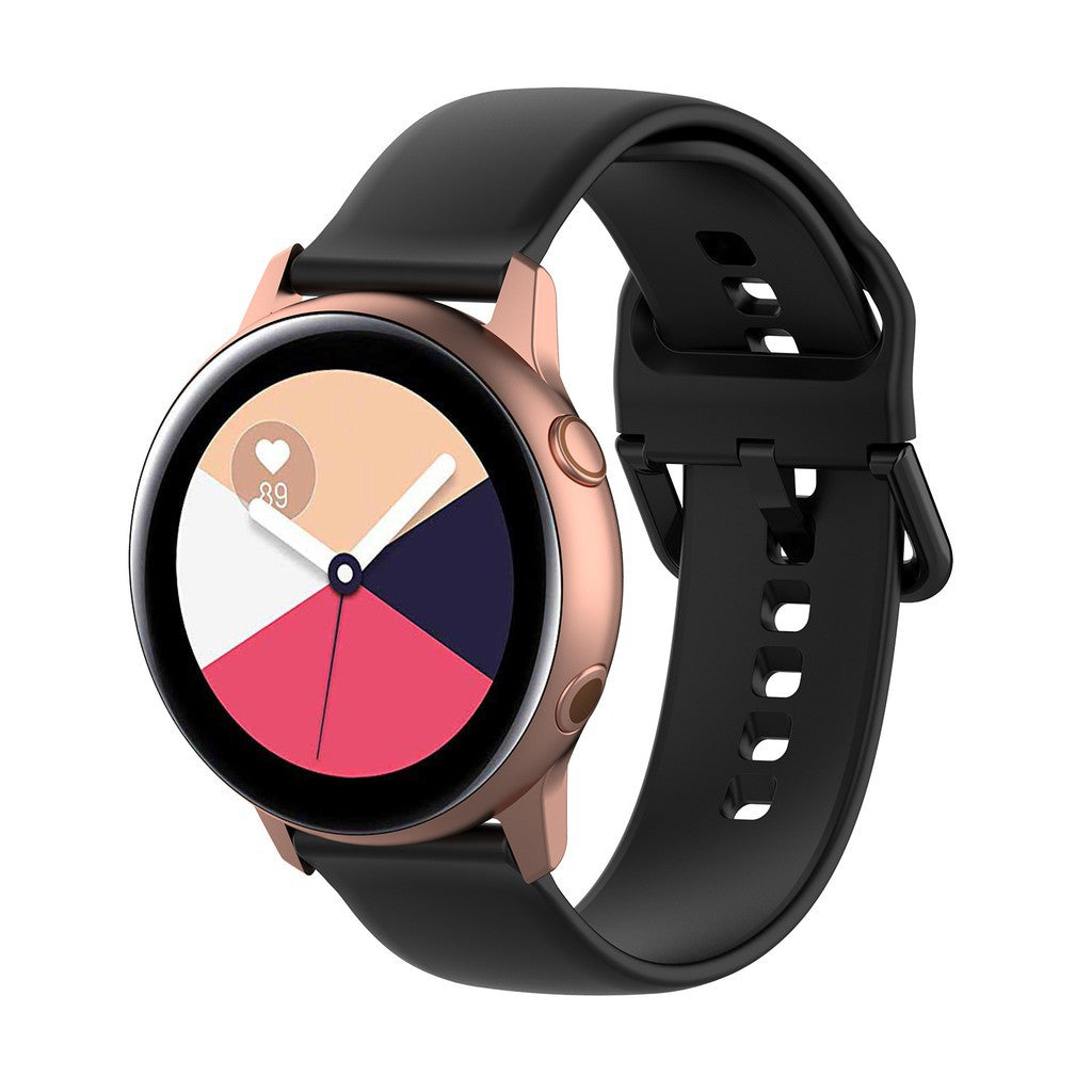 Samsung Galaxy Watch 4 40mm 44mm/Classic/Active 2 40mm 44mm/Galaxy Watch 3 41mm | Silicone Strap watch Band | Black