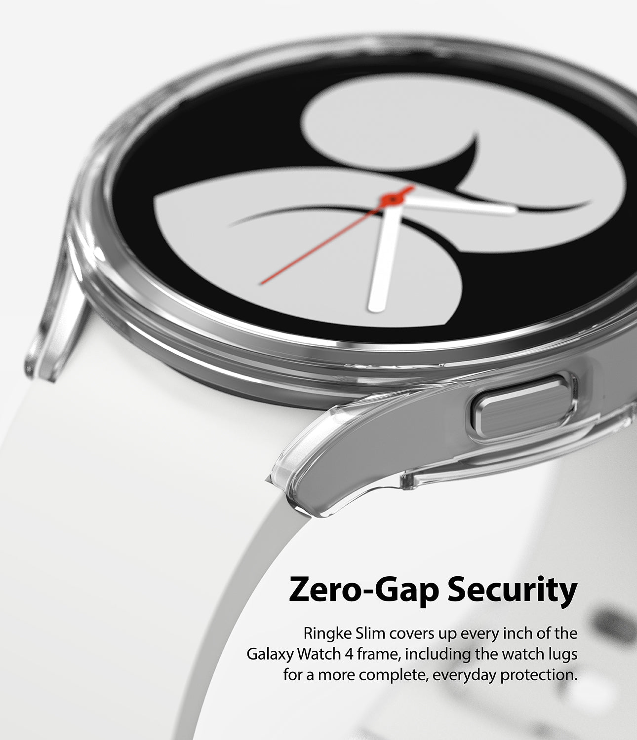 Samsung Galaxy Watch 4 44mm Case| Slim Series| Clear + Black