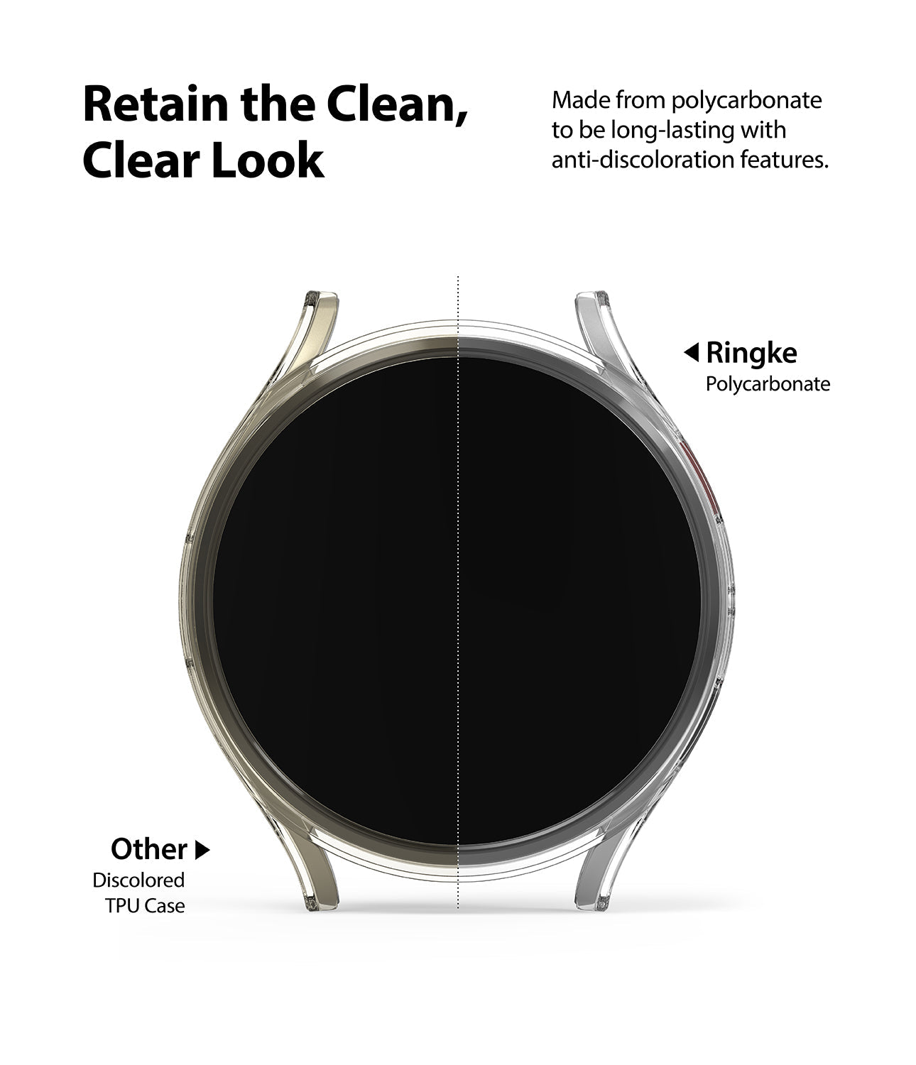 Samsung Galaxy Watch 4 44mm Case| Slim Series| Clear + Chrome