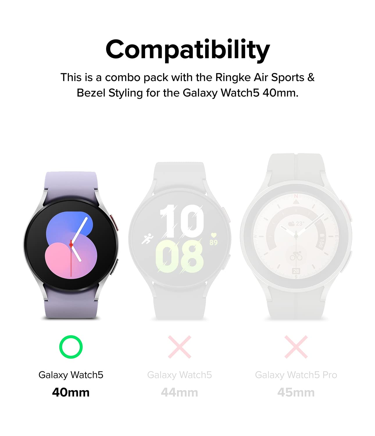 Samsung Galaxy Watch 5 40mm | Air Sports+Bezel Combo Pack| Black + 40-11