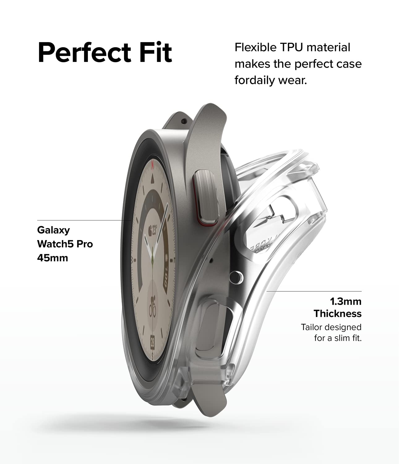 Samsung Galaxy Watch 5 Pro 45mm Case| Air Sports Series| Matte Clear