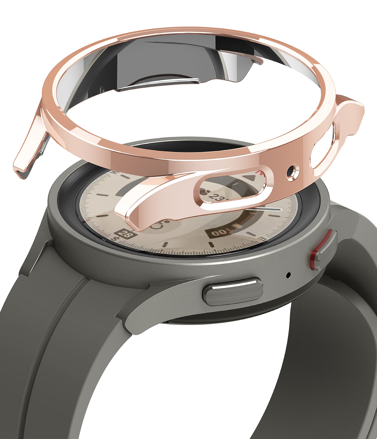 Samsung Galaxy Watch 5 Pro 45mm Case| Slim Series| Chrome Rose Gold