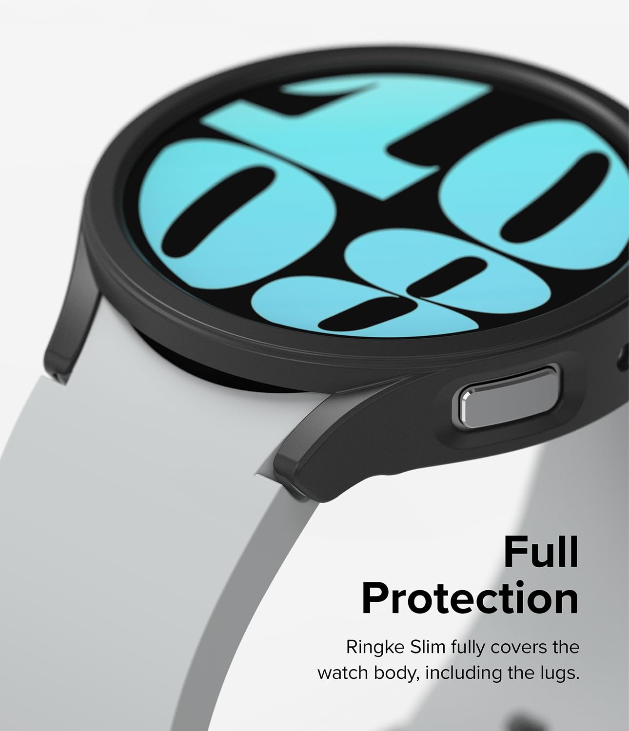 Samsung Galaxy Watch 6 40mm Case| Slim Series | Clear + Matte Black