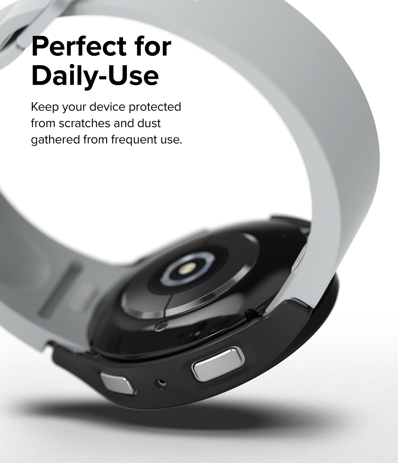 Samsung Galaxy Watch 6 40mm Case| Slim Series | Clear + Matte Black