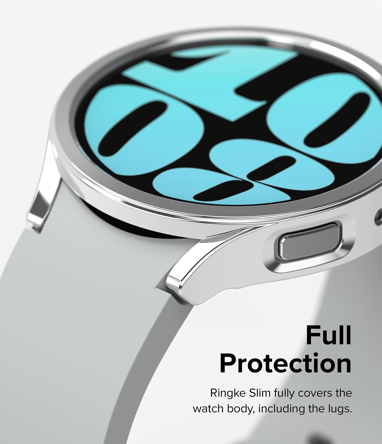 Samsung Galaxy Watch 6 40mm Case| Slim Series | Clear + Chrome