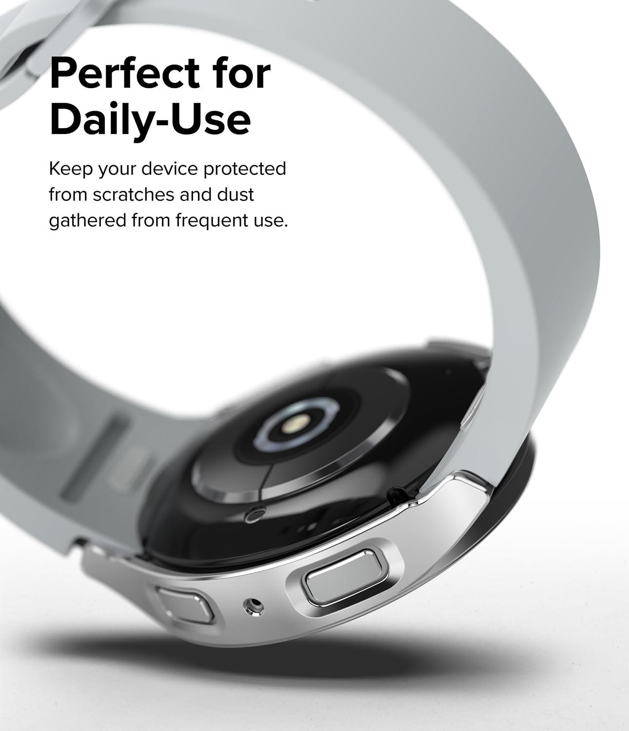 Samsung Galaxy Watch 6 44mm Case| Slim Series | Clear + Chrome