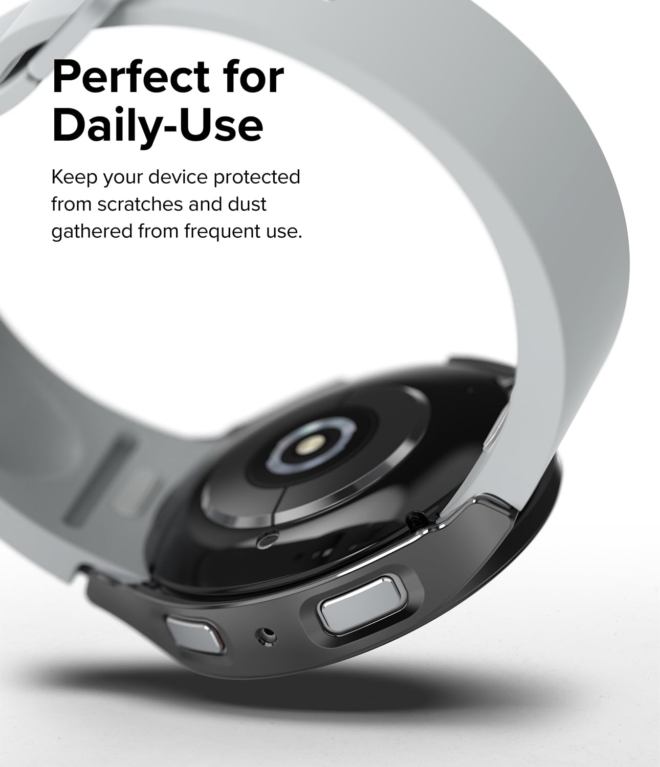 Samsung Galaxy Watch 6 44mm Case| Slim Series | Clear + Dark Chrome