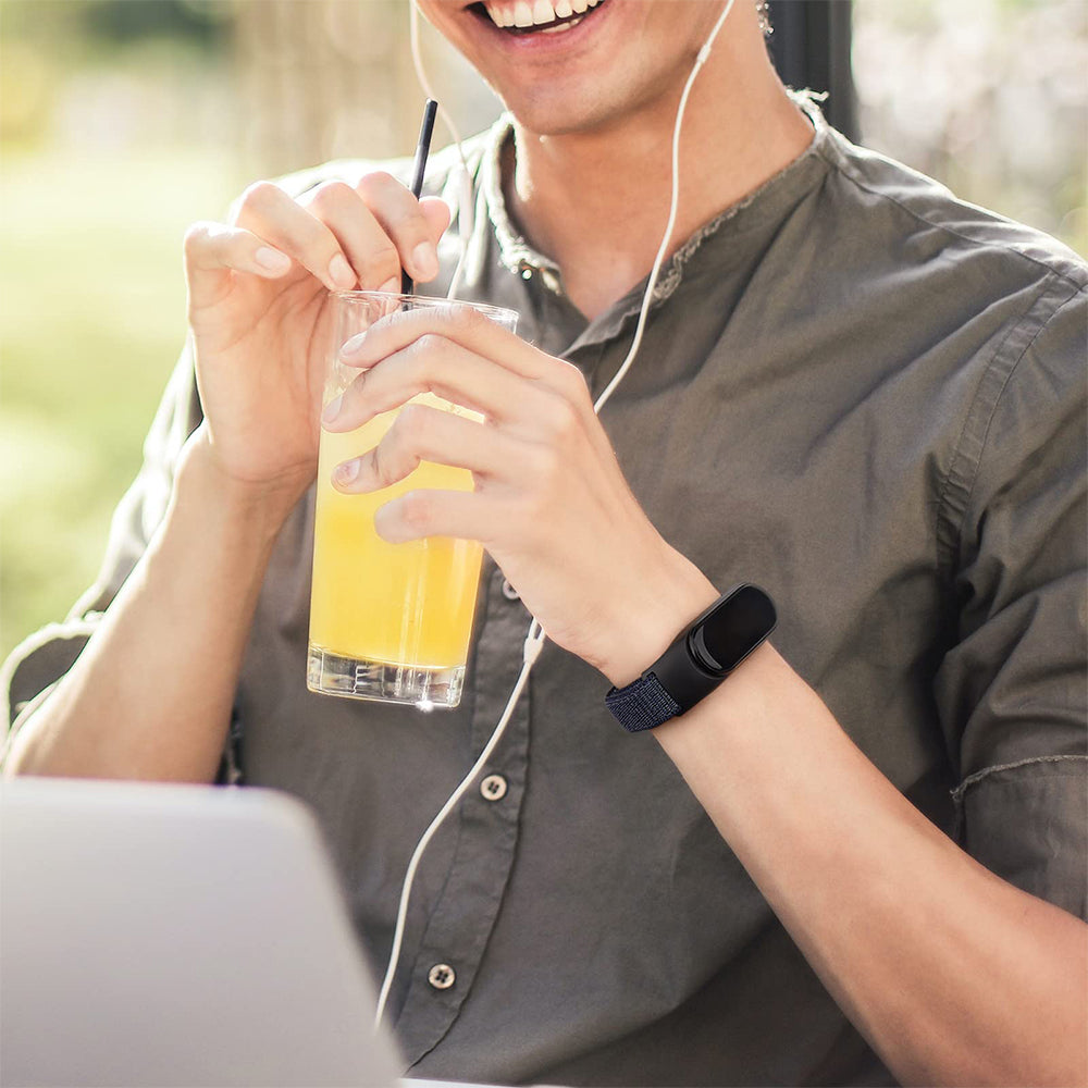 Nylon Straps | Xiaomi Mi Band 7 / 6 / 5 | Ice Blue+Bright Yellow+Grey