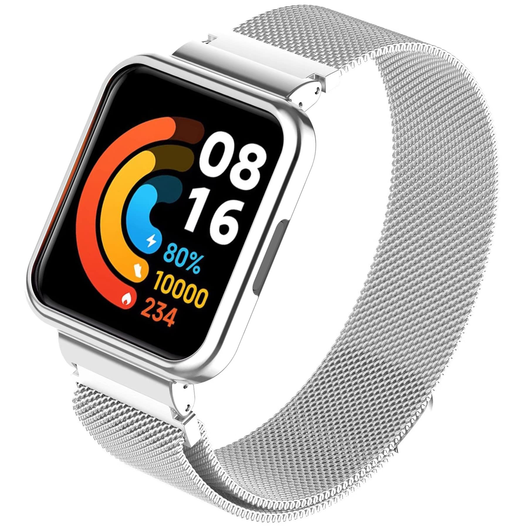 O Ozone - Redmi Watch 2 Lite /Xiaomi Mi Watch 2 Lite | Milanese Stainless Steel Band - Silver