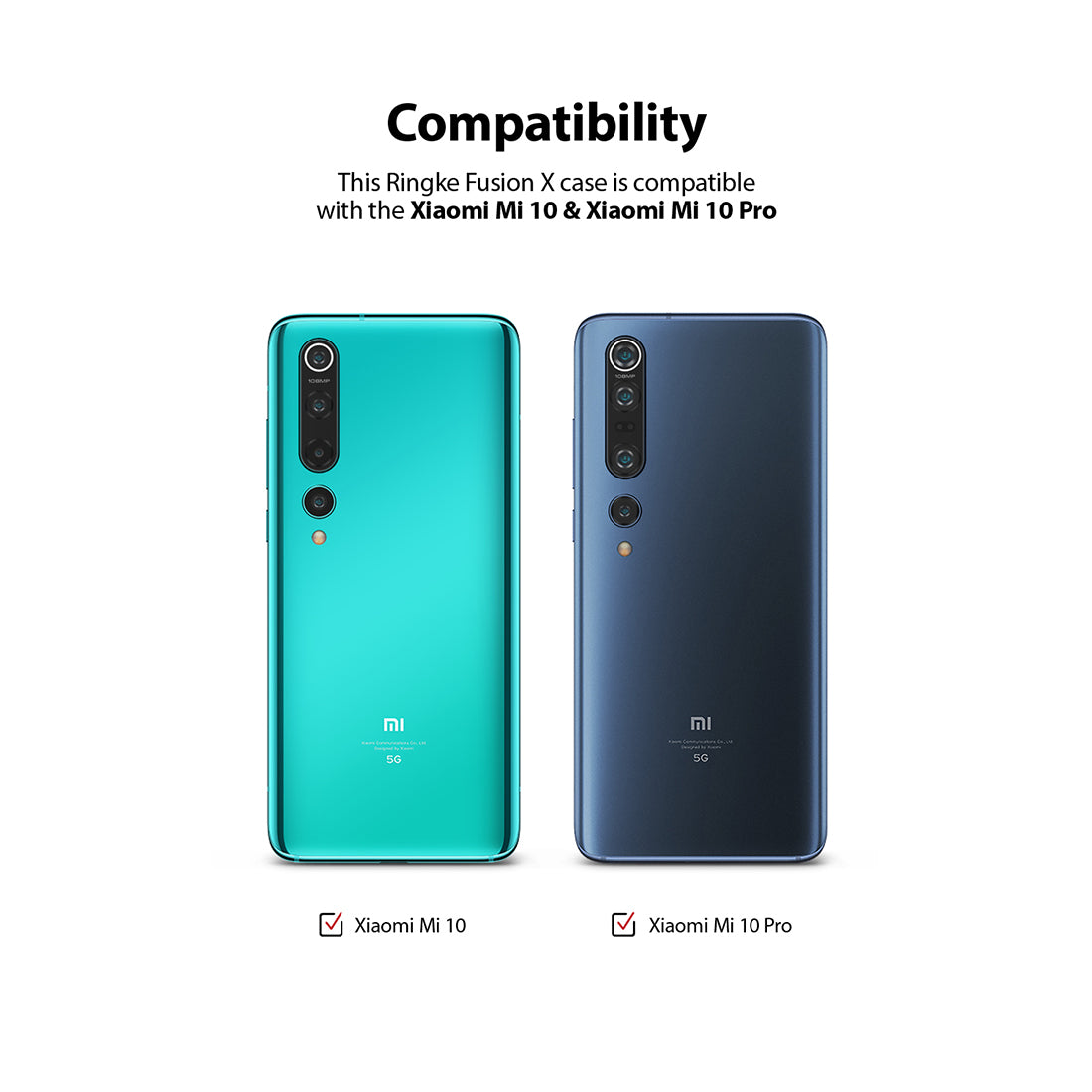 Xiaomi Mi 10 Ringke Fusion X Black