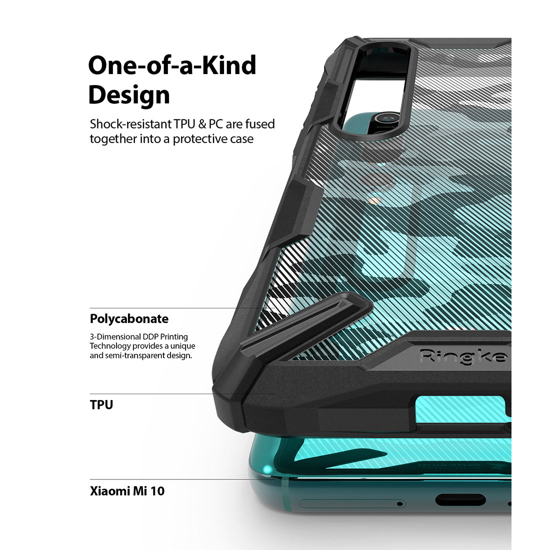 Xiaomi Mi 10 Ringke Fusion X Camo Black