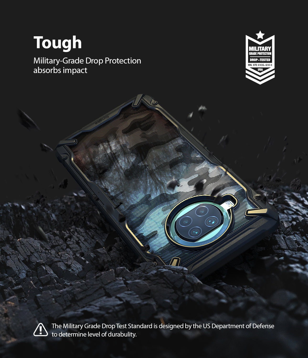 Xiaomi Mi 10i 5G Ringke Fusion X Camo Black