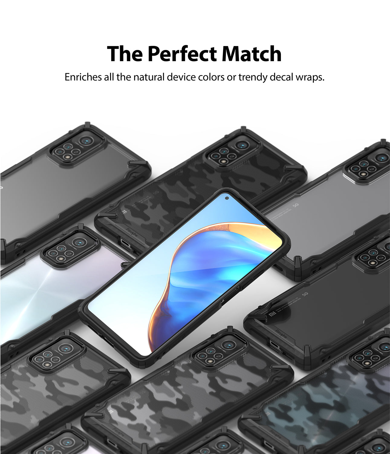 Xiaomi Mi 10T Ringke Fusion X Camo Black