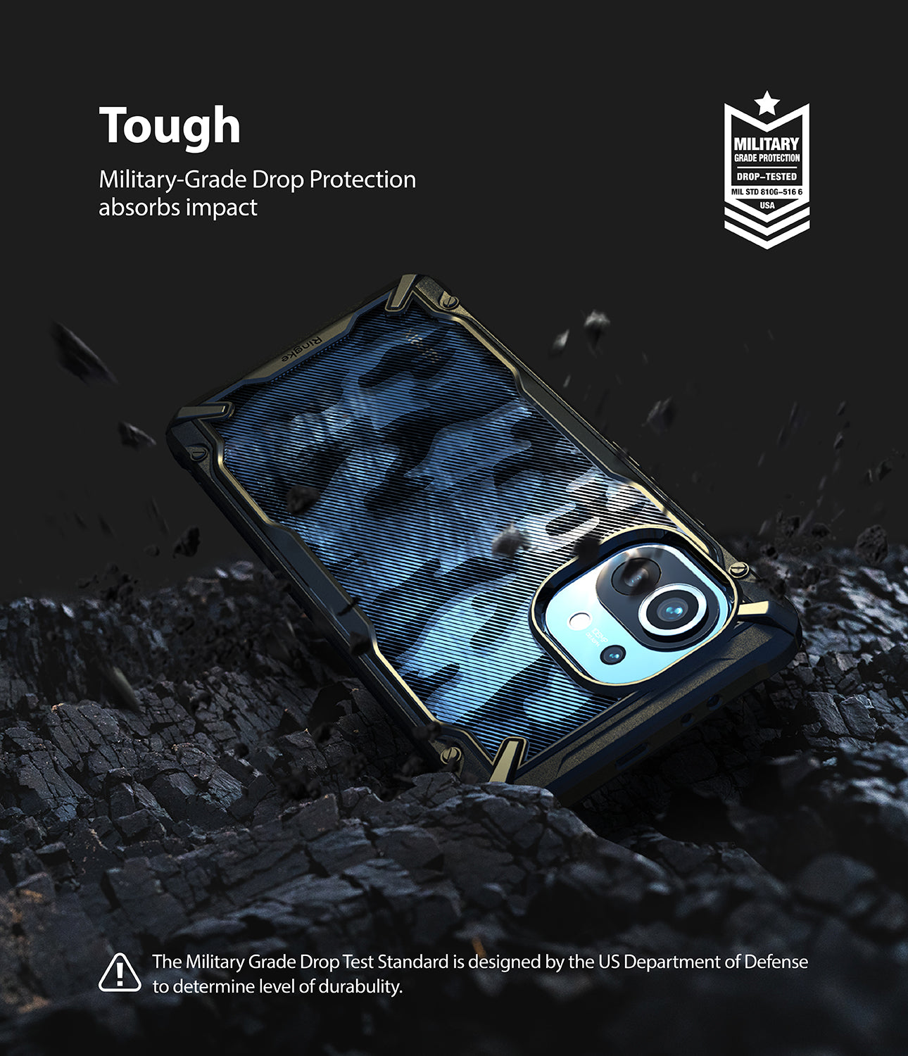 Xiaomi Mi 11 5G Ringke Fusion X Camo Black