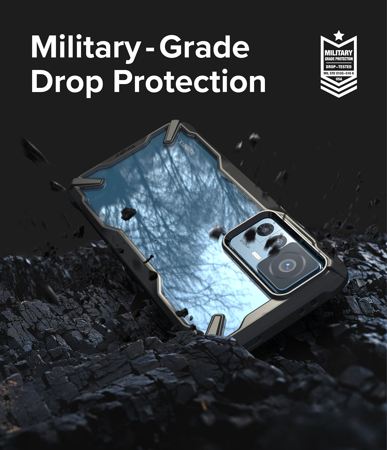 Xiaomi 12T/ 12T Pro Case | Fusion-X Series | Camo Black