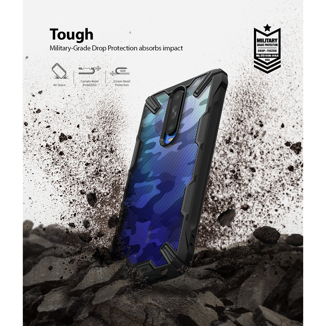 Xiaomi Mi K30 Ringke Fusion X Camo Black