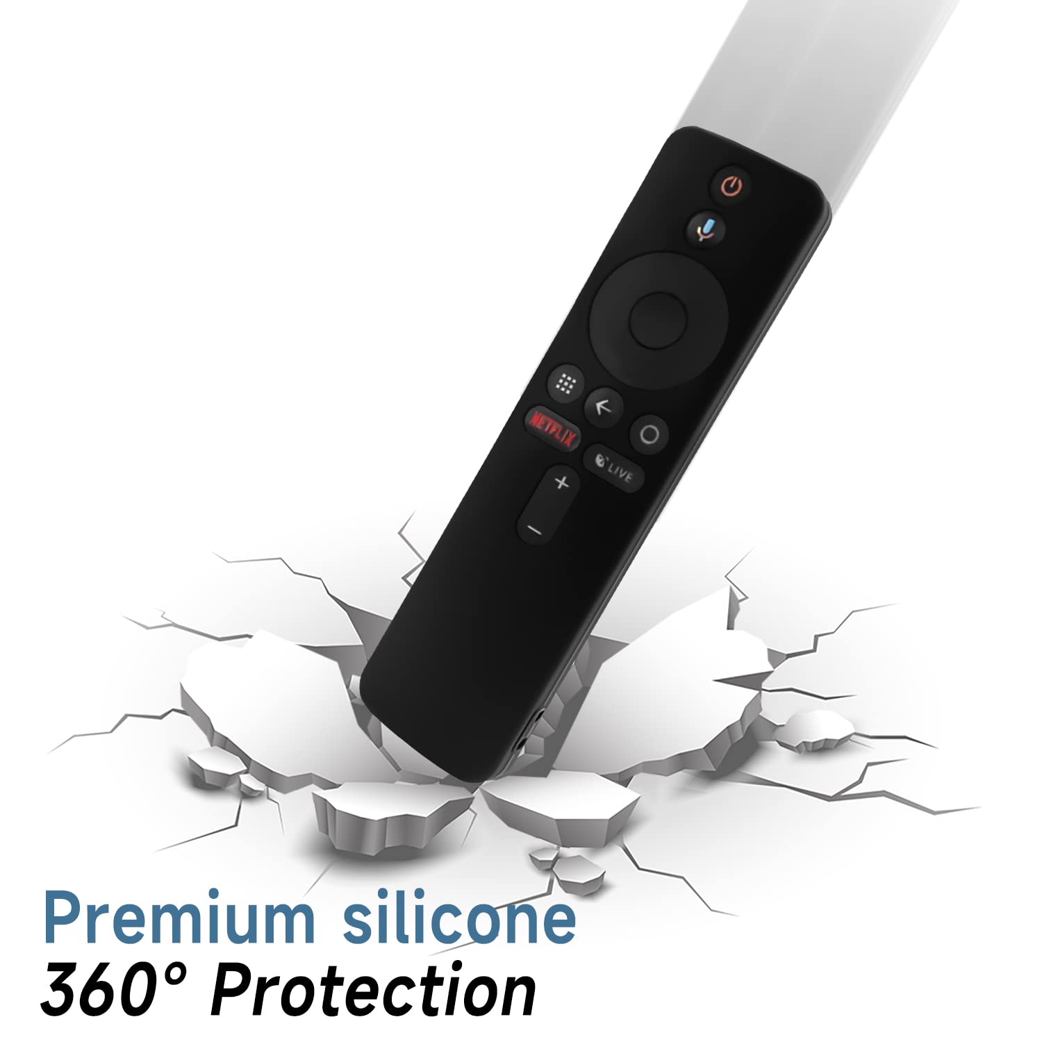 Silicone Case for Xiaomi Mi Box S/4X Mi TV Stick Smart Tv Box Controller Remote Skin Sleeve | Black