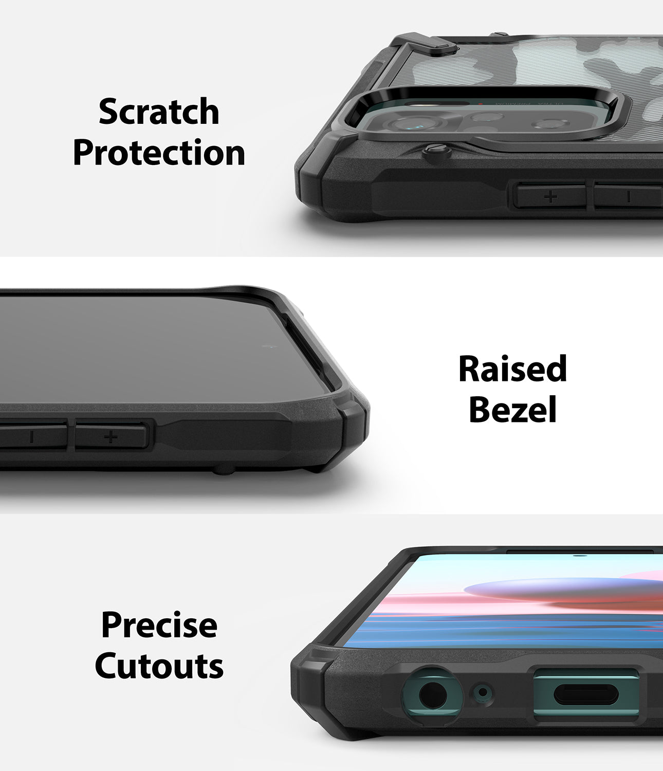 Xiaomi Redmi Note 10 / Note 10 S Ringke Fusion X Camo Black