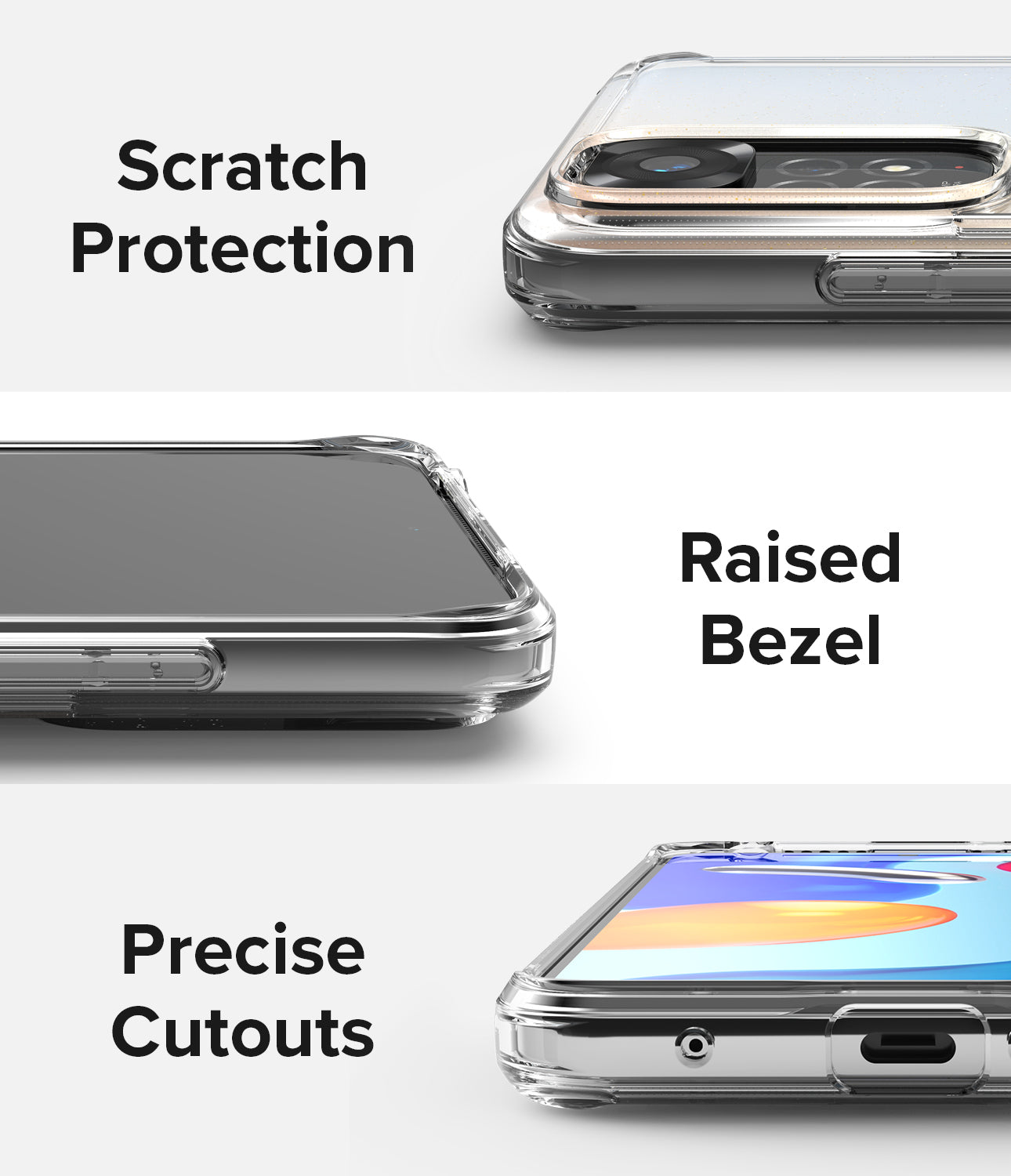 Redmi Note 11 / Note 11S (Global Ver.) Case Cover| Fusion Series| Matte Clear