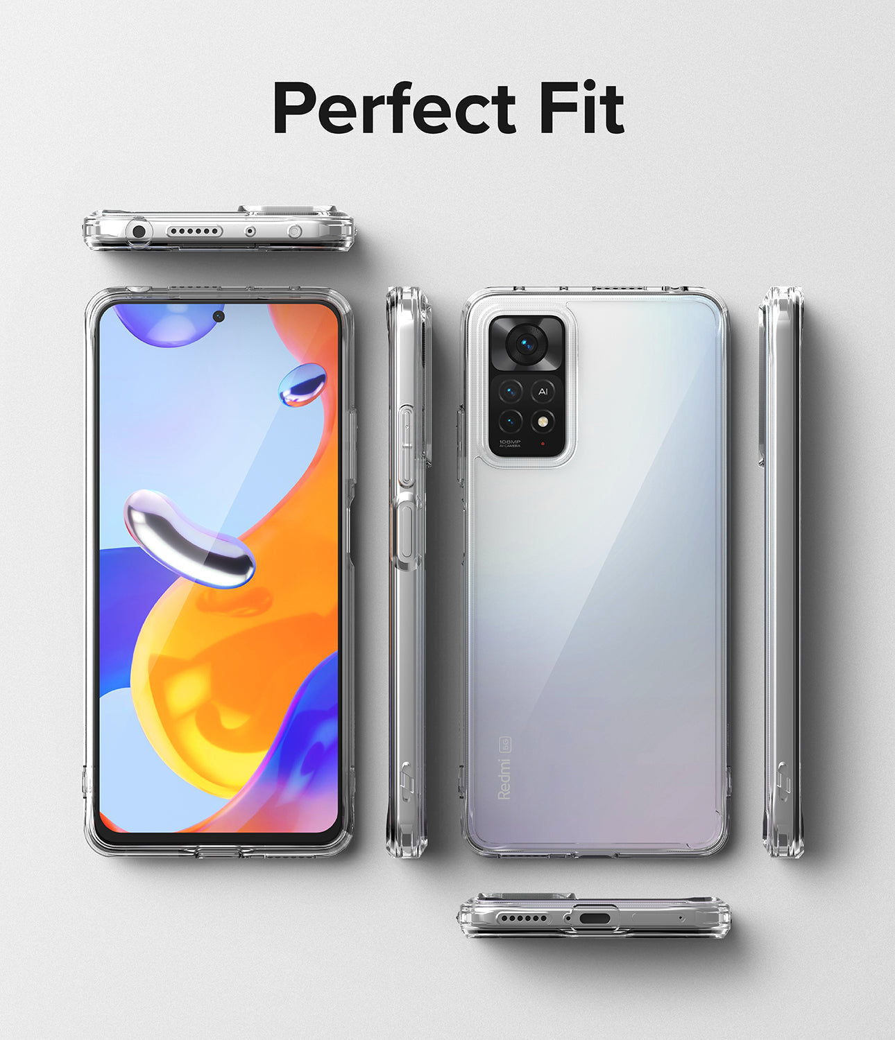 Redmi Note 11 Pro / 11 Pro 5G / 11E Pro(Global), Note 11 Pro+ 5G(India) Case Cover| Fusion Series| Matte Clear