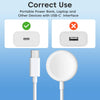 2025 Upgraded for Apple Watch Charger Magnetic [ TYPE C ] Fast Charging Cable [Portable]