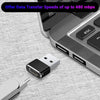 USB-A Female to USB-C Male OTG Adapter for Charging & Data Transfer for iPhone 15/16/17, MacBook, iPad, Samsung Galaxy and More Devices