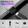 USB-A Female to USB-C Male OTG Adapter for Charging & Data Transfer for iPhone 15/16/17, MacBook, iPad, Samsung Galaxy and More Devices