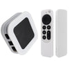 Silicone Case for 2022 Apple TV 4K Wi-Fi TV Box Remote Cover- White