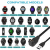 USB Charging Cable For Garmin Fenix 7/7S/7X, 6/6S/6X, 5/5S/5X, Forerunner 945/935/245, Vivoactive 3, Instinct 2 - Black- Black