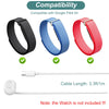 USB-C Magnetic Charging Cable Compatible For Google Fitbit Air | Portable Reinforced Replacement Charging Accessory With 3.3ft/1m Cord - Black
