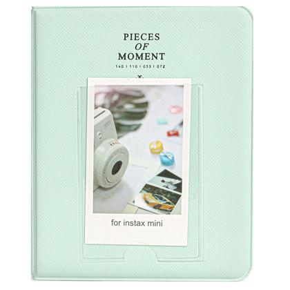 64 Pockets Photo album for with Fujifilm Instax Mini 12 11 9 8+ 8 7s 25 26 50s 70 90/ Instant Printer Film Instant Camera & Name Card- Mint Green