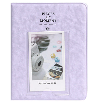 64 Pockets Photo album for with Fujifilm Instax Mini 12 11 9 8+ 8 7s 25 26 50s 70 90/ Instant Printer Film Instant Camera & Name Card- Lilac Purple