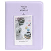 64 Pockets Photo album for with Fujifilm Instax Mini 12 11 9 8+ 8 7s 25 26 50s 70 90/ Instant Printer Film Instant Camera & Name Card- Lilac Purple