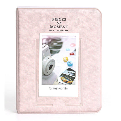 64 Pockets Photo album for with Fujifilm Instax Mini 12 11 9 8+ 8 7s 25 26 50s 70 90/ Instant Printer Film Instant Camera & Name Card- Blossom Pink