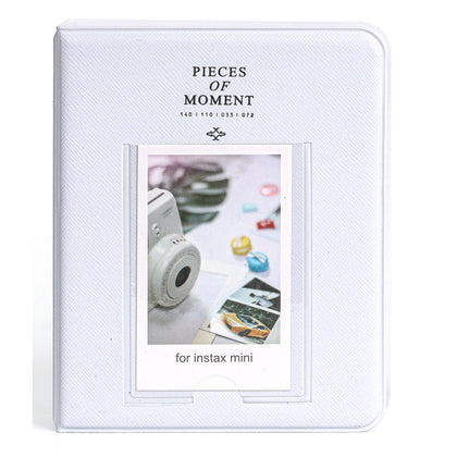 64 Pockets Photo album for with Fujifilm Instax Mini 12 11 9 8+ 8 7s 25 26 50s 70 90/ Instant Printer Film Instant Camera & Name Card- Clay White