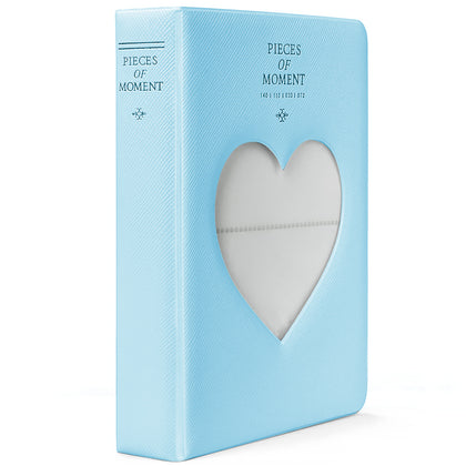 64 Pockets Hollow Heart Design Photo Album | Fujifilm Instax Mini 11 90 70 50S 26 25 9 8 8+ 7S Instant Camera| Polaroid Snap Z2300 PIC-300P Film Photocards | Blue