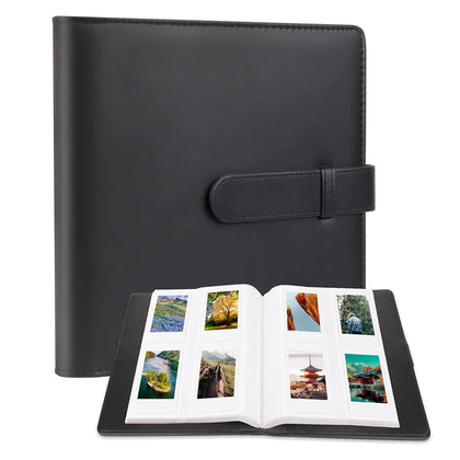 256 Pockets Photo Album for Fujifilm Instax Mini Camera | Leather Cover Photo Album | Instax Mini 12 11 9 40 90 8 7 Evo LiPlay Instant Camera | 2x3 Photo Album Book | Black