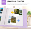 256 Pockets Photo Album for Fujifilm Instax Mini Camera | Leather Cover Photo Album | Instax Mini 12 11 9 40 90 8 7 Evo LiPlay Instant Camera | 2x3 Photo Album Book | Purple