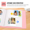 256 Pockets Photo Album for Fujifilm Instax Mini Camera | Leather Cover Photo Album | Instax Mini 12 11 9 40 90 8 7 Evo LiPlay Instant Camera | 2x3 Photo Album Book | Pink