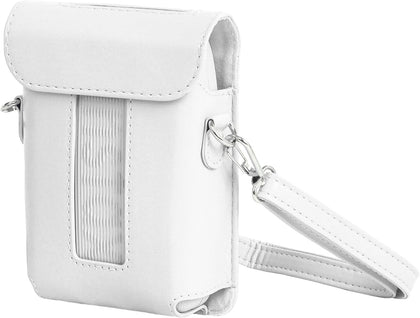 Fujifilm Instax Mini Link 3 Printer PU Leather Case |Carrying Case Accessories with Adjustable Shoulder Strap | White