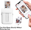 Fujifilm Instax Mini Link 3 Printer PU Leather Case |Carrying Case Accessories with Adjustable Shoulder Strap | White