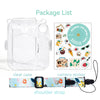 Clear Case For Fujifilm Mini 12 Instant Camera, Hard PC Cover with Adjustable Strap and Pocket & Decorative sticker - Green