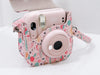 Case for Fujifilm Instax Mini 12 11 Case PU Leather Instant Camera Cover with Adjustable Strap - Cactus Pink