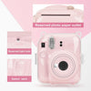 Clear Case for Fujifilm Instax Mini 12 Instant Camera, Protective Crystal Hard Shell PC Cover with Photo Storage Pocket & Shoulder Strap - Clear